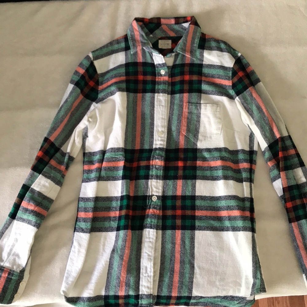 J.Crew Flannel Shirt - Pink & Green